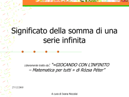 Significato della somma di una serie infinita