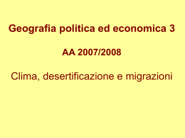 Lezione clima e migrazioni