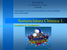 Numero di Ossidazione