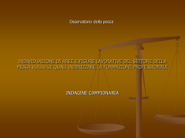 Individuazione di aree e figure lavorative del settore