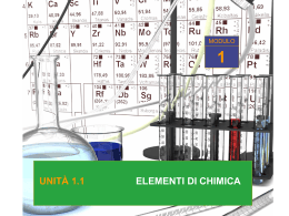unit&agrave; 1.1 elementi di chimica