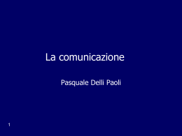 Materiale didattico utilizzato per le lezioni di Pasquale Delli