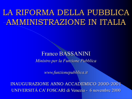 la riforma della pubblica amministrazione in italia