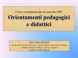 Orientamenti pedagogici e didattici