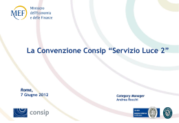 La Convenzione Consip &ldquo;Servizio Luce 2&rdquo;