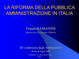la riforma della pubblica amministrazione in italia