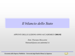 Economia delle Imprese Pubbliche - Università degli Studi