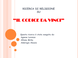 RICERCA DI RELIGIONE SU “IL CODICE DA VINCI”