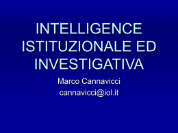Intelligence - Dr. Marco Cannavicci
