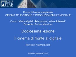 Media digitali 2014-15 Lezione 12