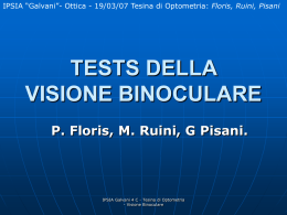 Tests della visione Binoculare