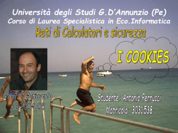 Cookies - Dipartimento di Matematica e Informatica
