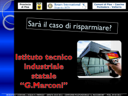 Relazione dell`ITI "G. Marconi" di Pontedera