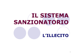 IL SISTEMA SANZIONATORIO