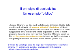Principio di esclusività - Homepage di Roberto Bin