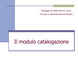 Catalogazione - Associazione ITALE