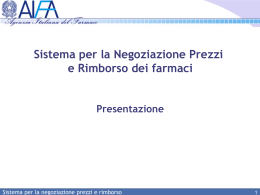 Ufficio Prezzi e Rimborsi - Agenzia Italiana del Farmaco