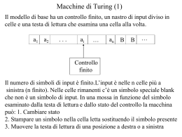 Macchine di Turing, linguaggi contestuali, gerarchia di Chomsky