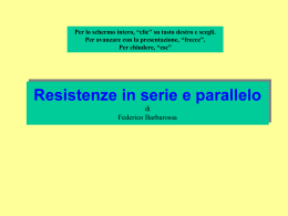 Resistenze in serie e parallelo