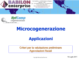 criteri cogenerazione - Biomedial