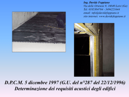 D.P.C.M. 5 dicembre 1997 - Determinazione dei requisiti acustici