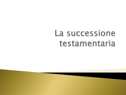 Le successioni testamentarie