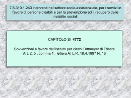 Codici dei capitoli di spesa