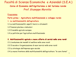 Slide n&deg; 1 - Facolt&agrave; di Scienze Economiche ed Aziendali