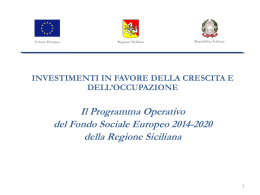 Investimenti in favore della crescita e dell`occupazione