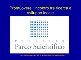 Promuovere l`incontro tra ricerca e sviluppo locale