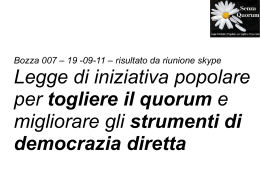 007 legge quorum dd in ptt - democrazia diretta e partecipazione