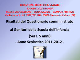 dati quest SC INFANZIA 2012 in ppt