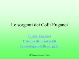 Le sorgenti dei Colli Euganei