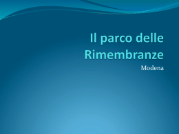 Il parco delle Rimembranze