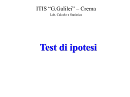 Test di ipotesi - I.I.S.Galilei Crema