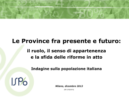 Le Province fra presente e futuro