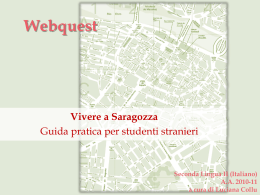 Webquest Vivere a Saragozza