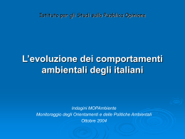 Monitoraggio degli Orientamenti e delle Politiche