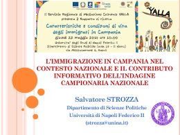 L`immigrazione in Campania nel contesto