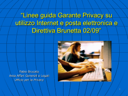 Linee guida Garante della privacy internet e posta elettronica