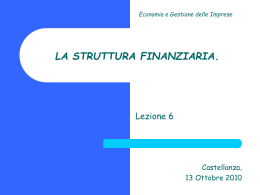 La struttura finanziaria dell`impresa