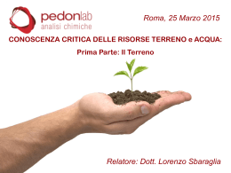 Terreni e acque - coltiva il tuo futuro