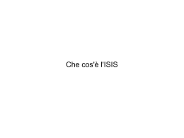 Che cos`è l`ISIS