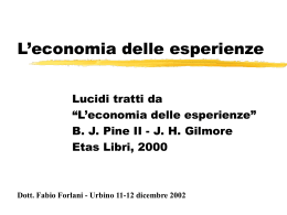 L`economia delle esperienze