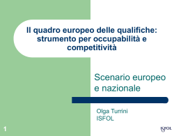 ISFOL Il quadro europeo delle qualifiche