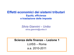 Scienza delle finanz.. - Universit&agrave; di Bologna