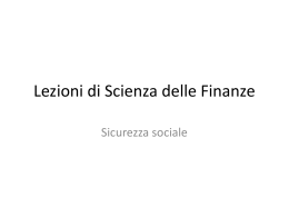 Scienza delle Finanze-Previdenza