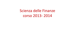 Scienza delle Finanze corso 2010- 2011