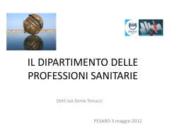 dipartimento delle professioni sanitarie