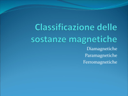 Classificazione delle sostanze magnetiche